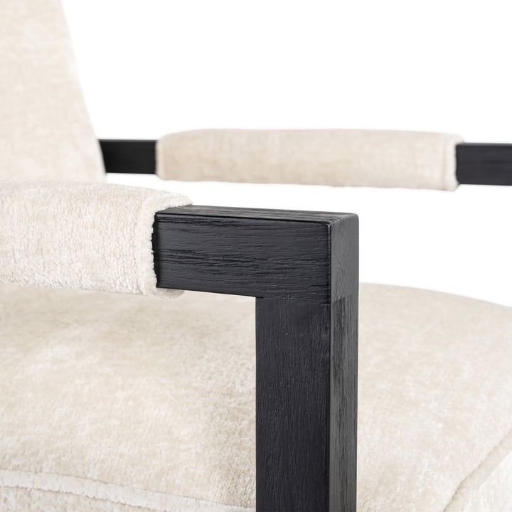 Eetkamerstoel Beck white chenille