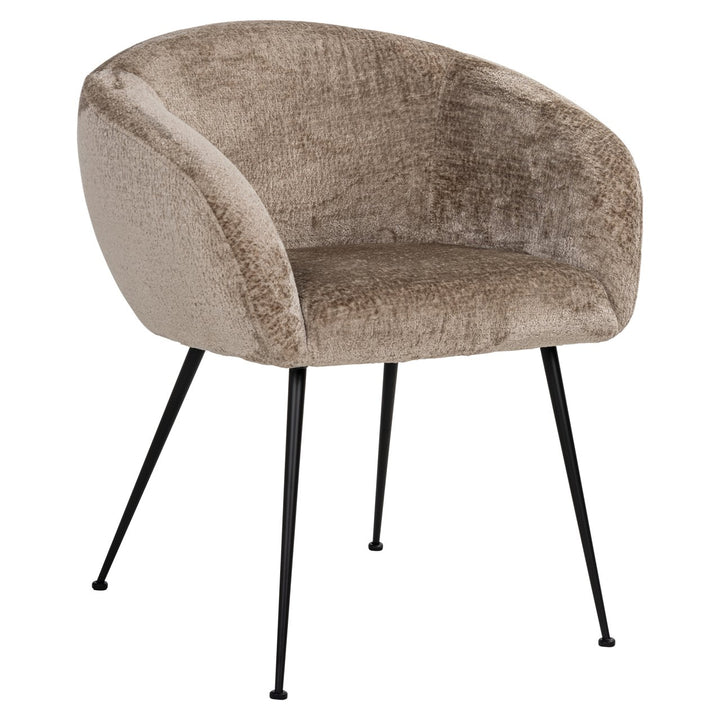 Eetkamerstoel Ruby taupe chenille