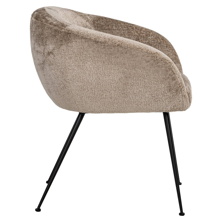 Eetkamerstoel Ruby taupe chenille