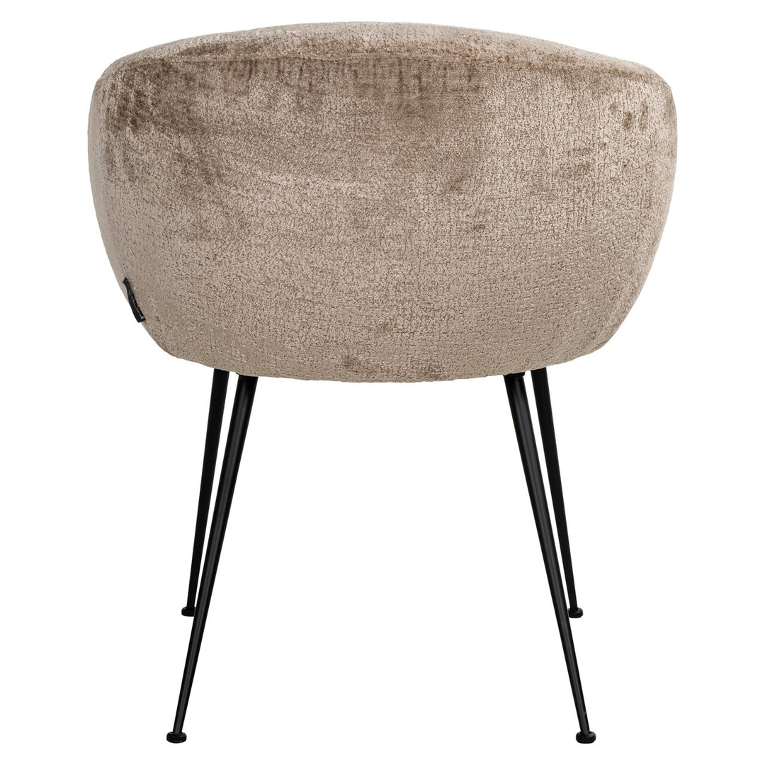Eetkamerstoel Ruby taupe chenille