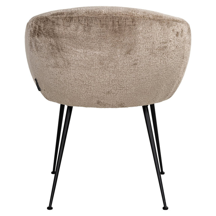 Eetkamerstoel Ruby taupe chenille