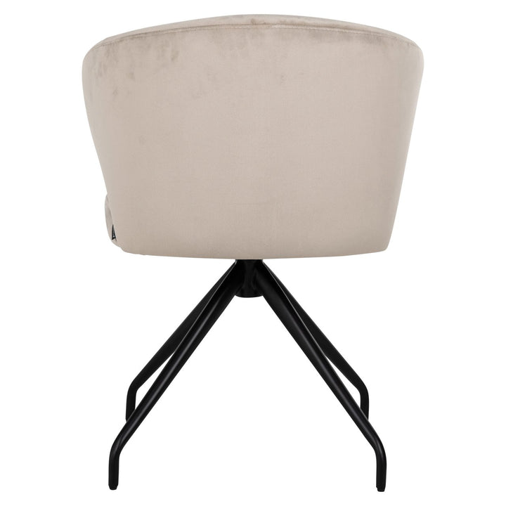 Eetkamerstoel Milly khaki velvet swivel