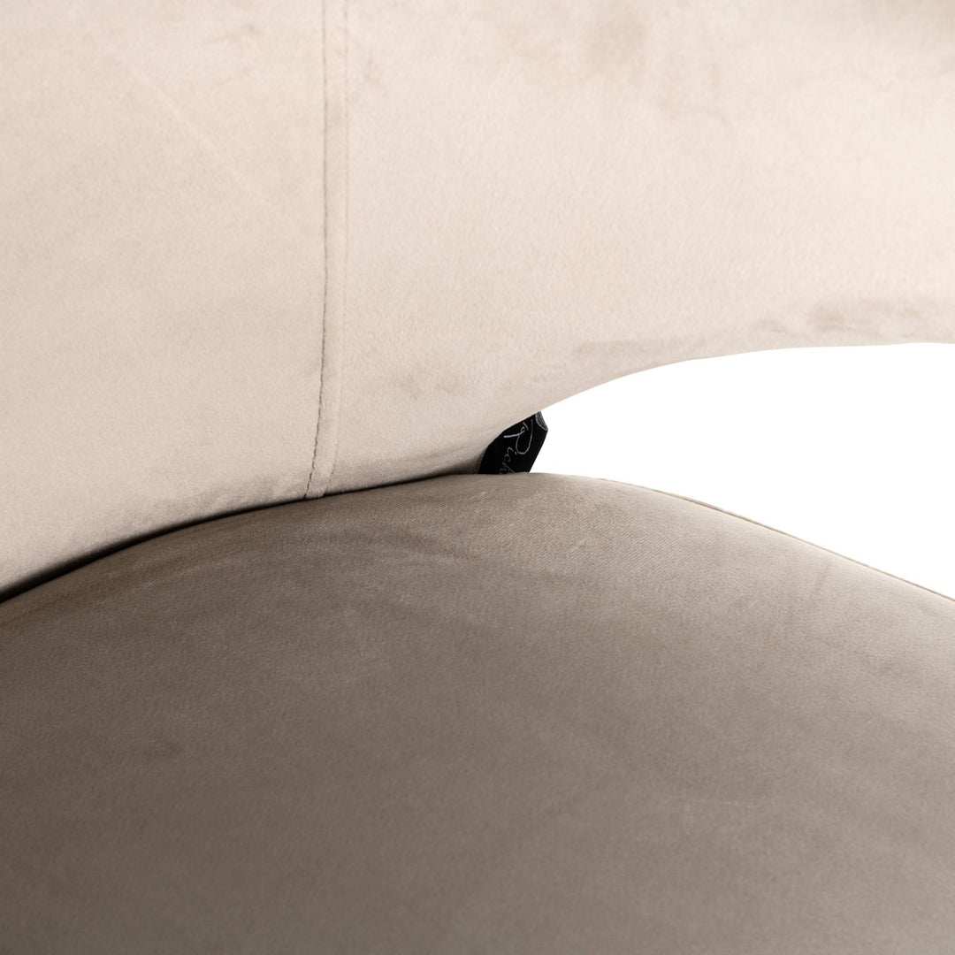 Eetkamerstoel Milly khaki velvet swivel