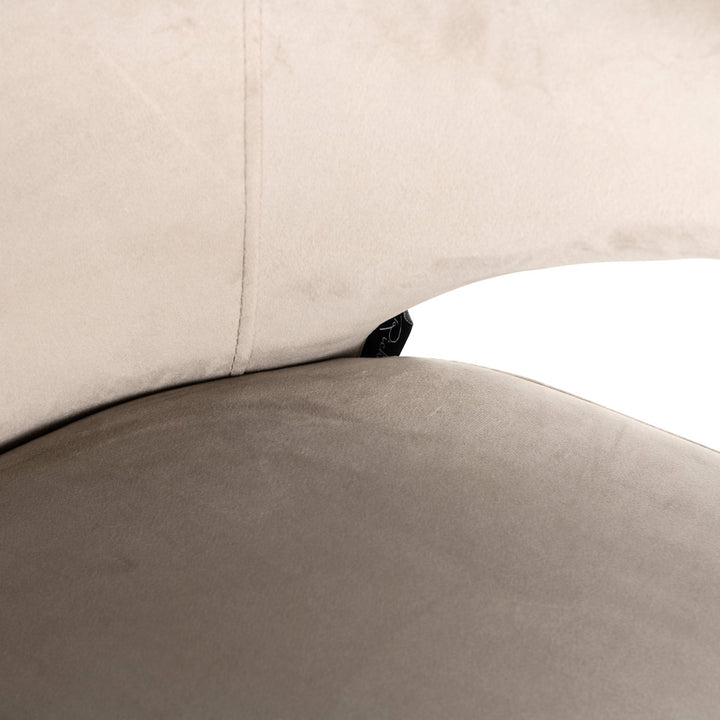 Eetkamerstoel Milly khaki velvet swivel