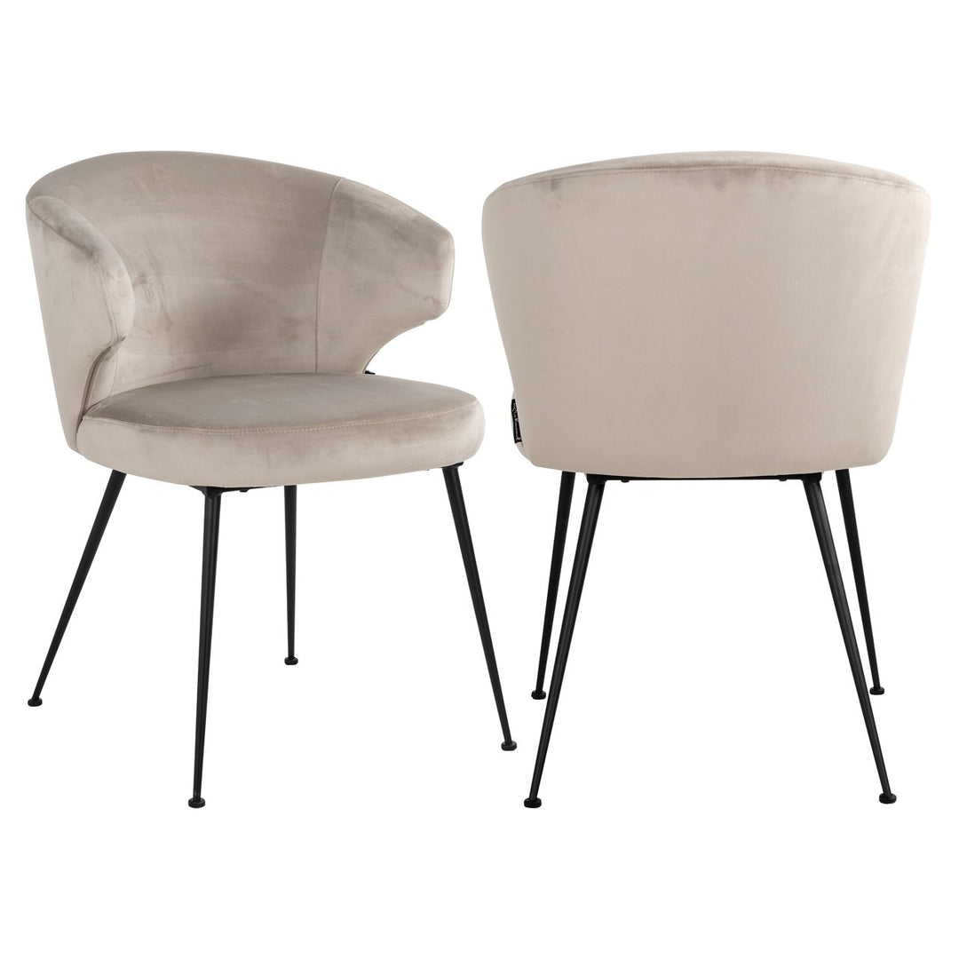 Eetkamerstoel Xandra khaki velvet