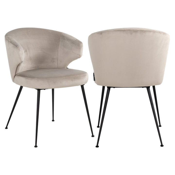 Eetkamerstoel Xandra khaki velvet