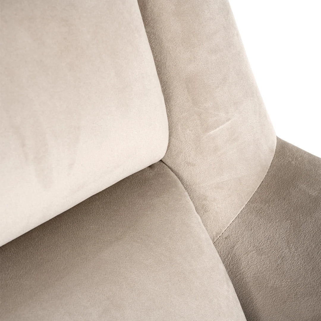 Lounge stoel Nora khaki velvet swivel