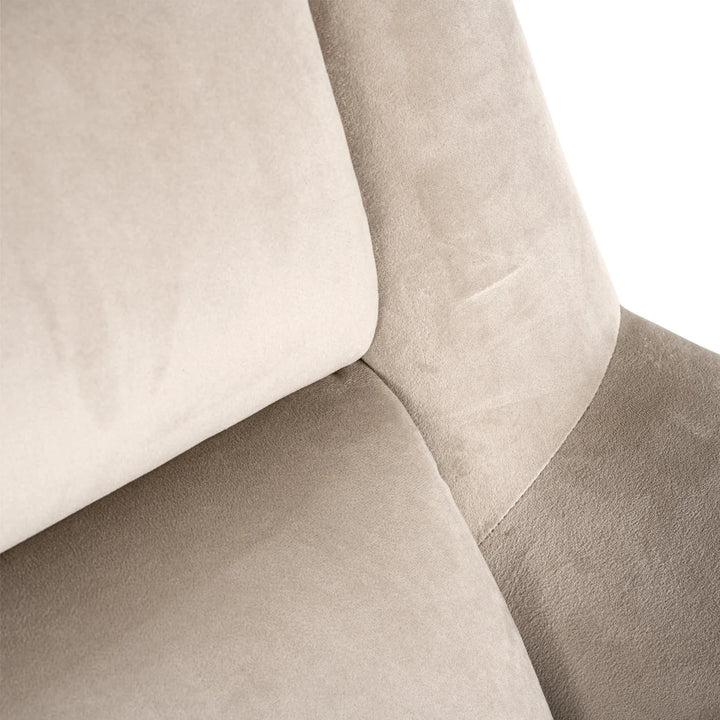 Lounge stoel Nora khaki velvet swivel