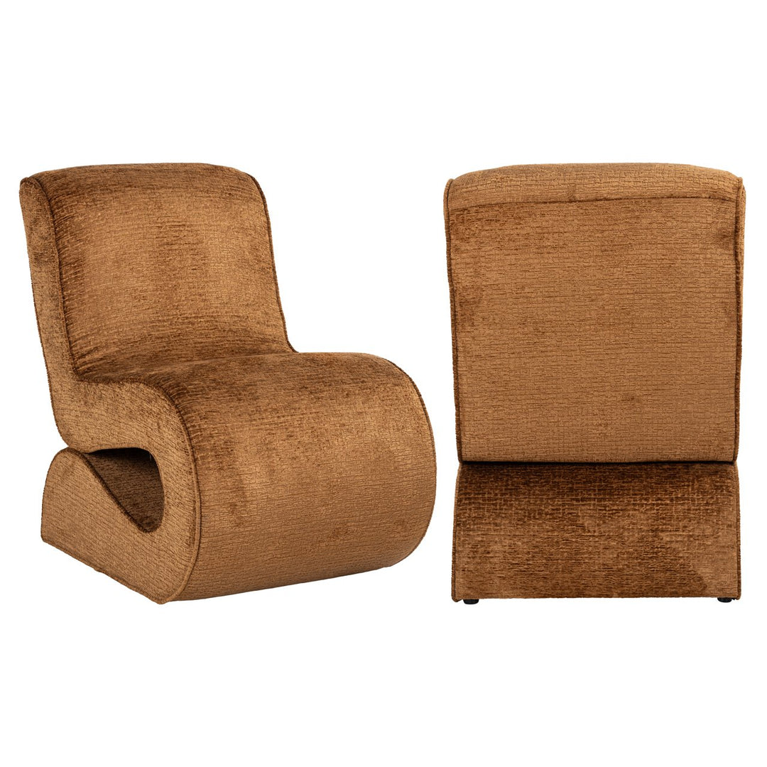 Lounge stoel Frankie cognac fusion