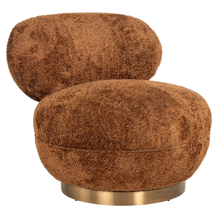 Lounge stoel Jace lovely cinnamon swivel