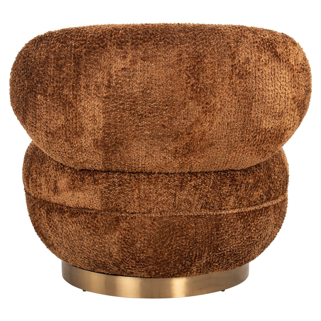 Lounge stoel Jace lovely cinnamon swivel