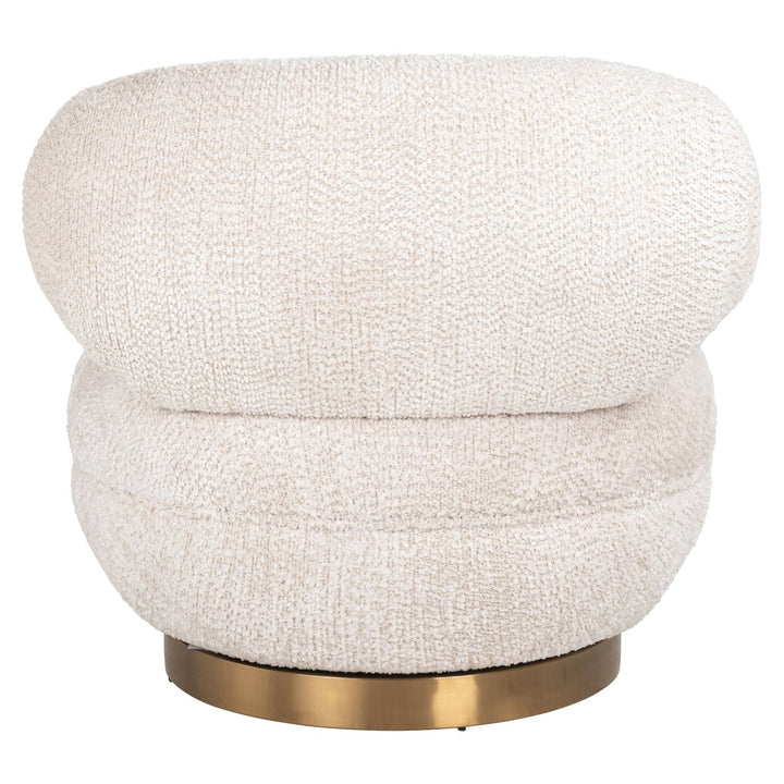 Lounge stoel Jace lovely cream swivel