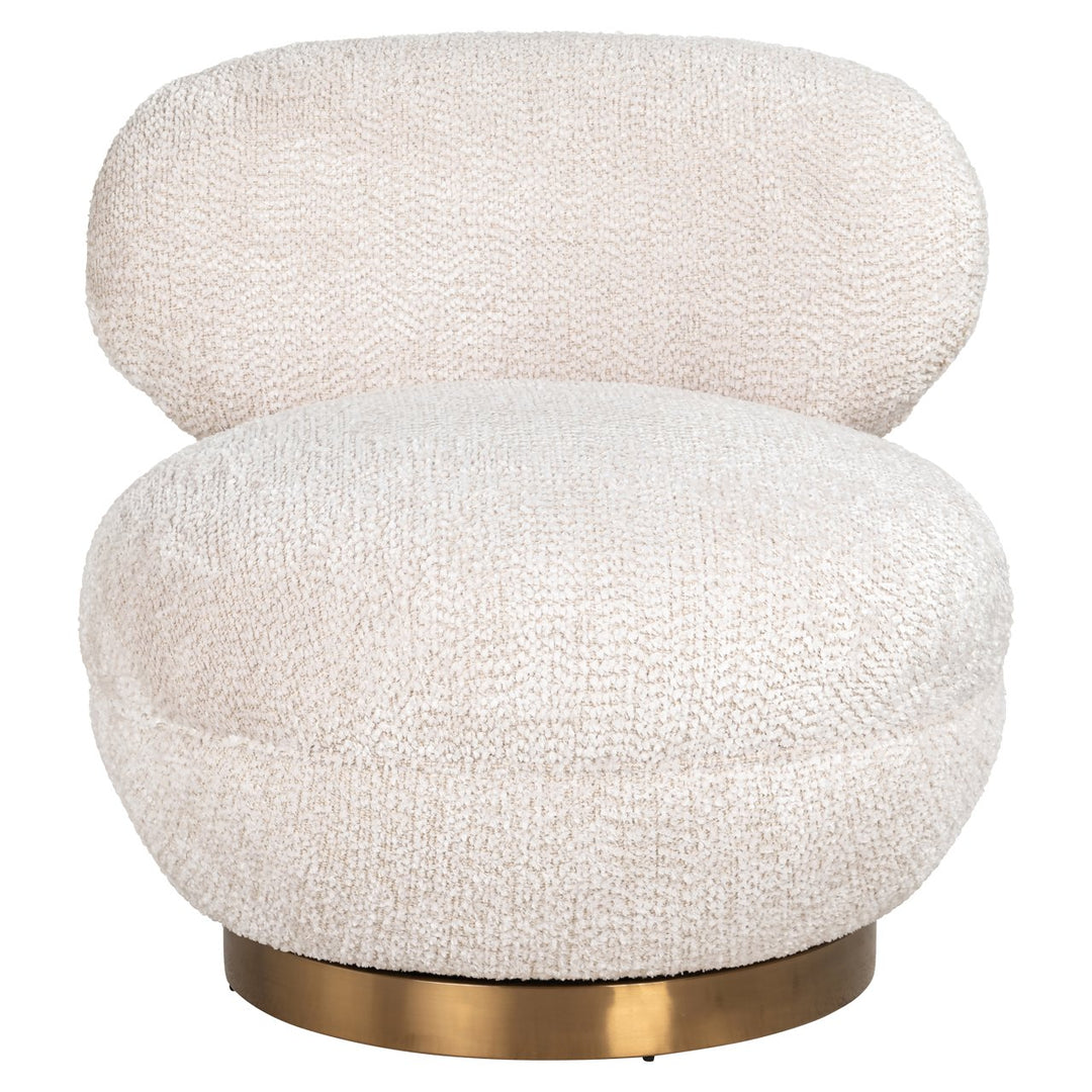 Lounge stoel Jace lovely cream swivel