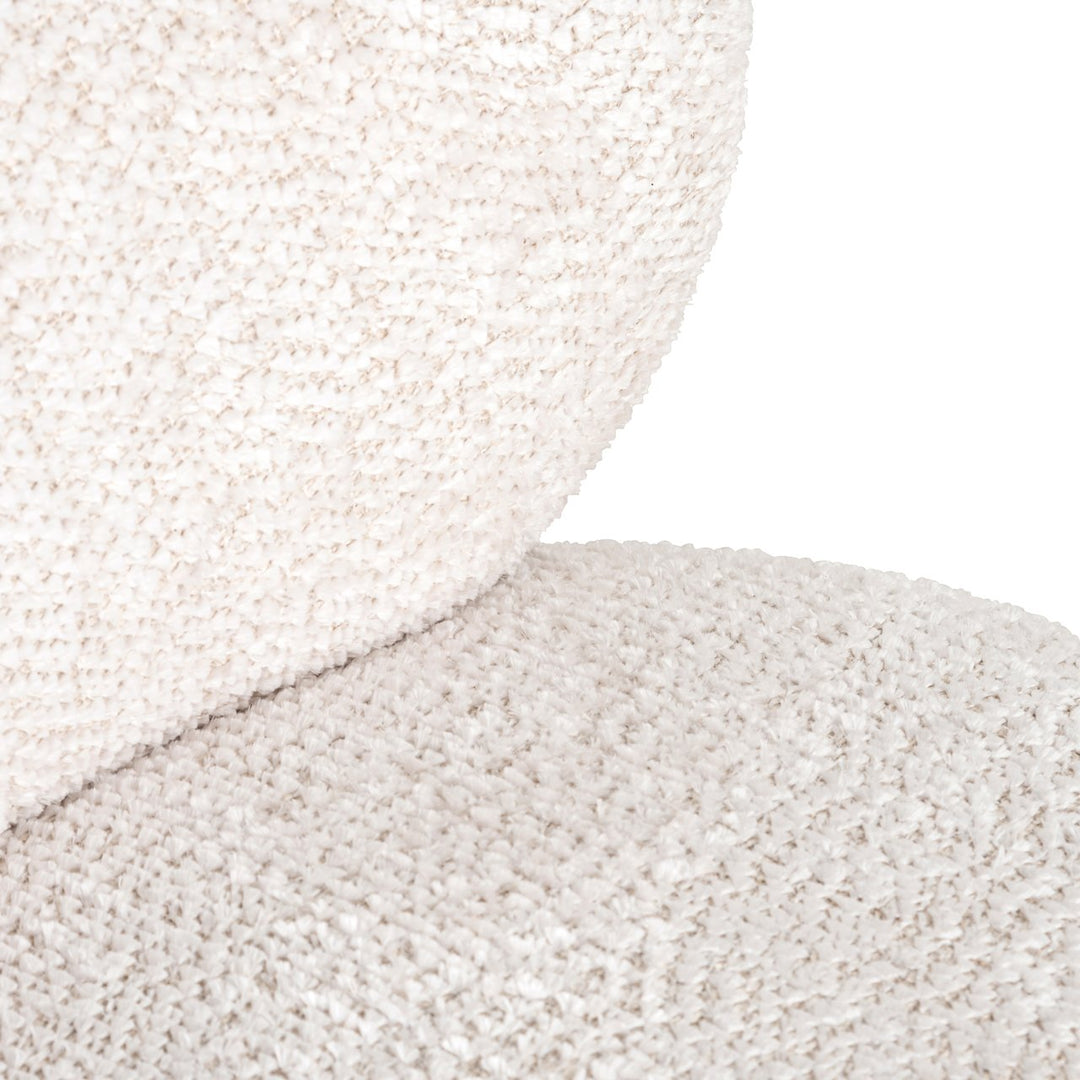 Lounge stoel Jace lovely cream swivel