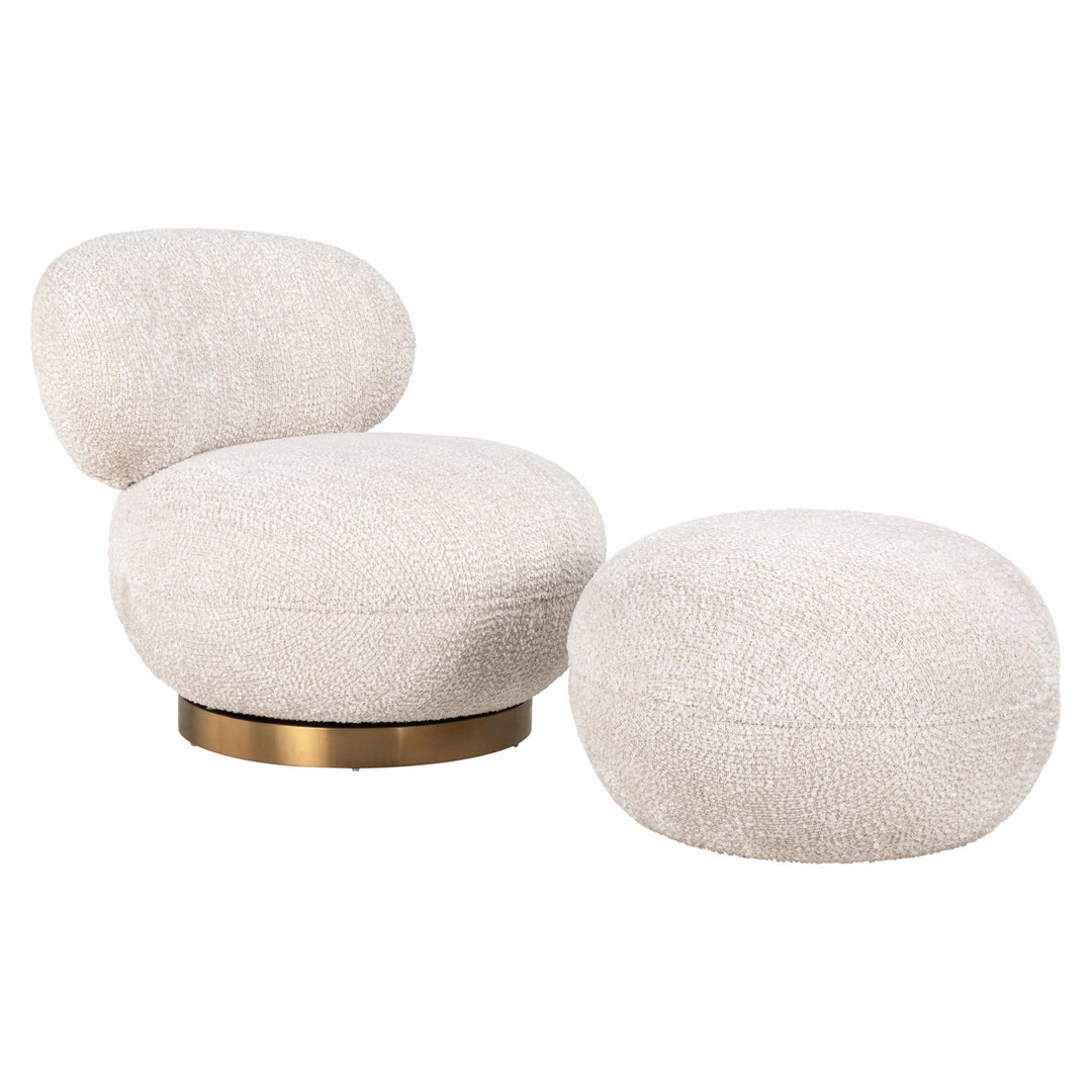 Poef & Voetenbank Jace lovely cream