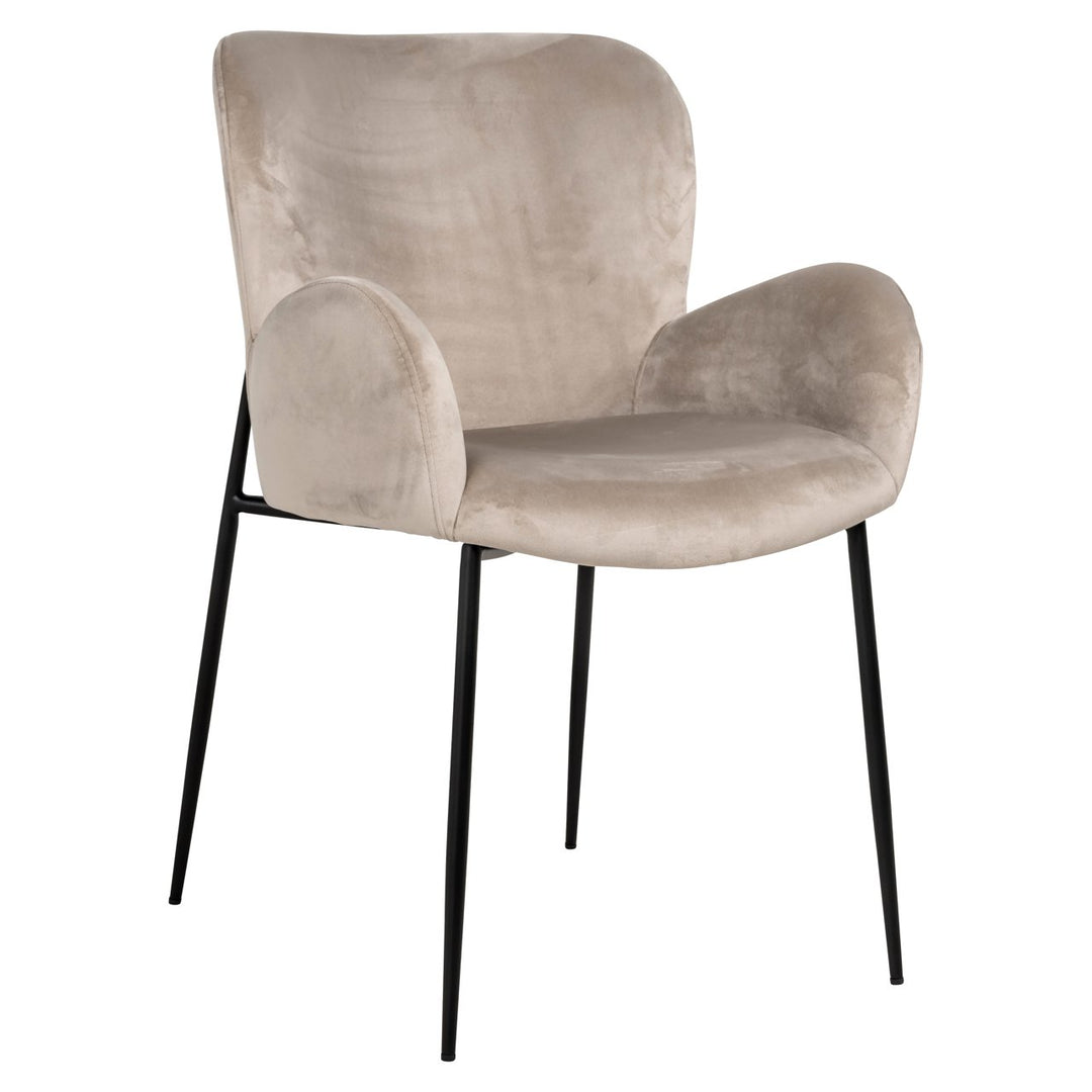 Eetkamerstoel Amber khaki velvet fire retardant