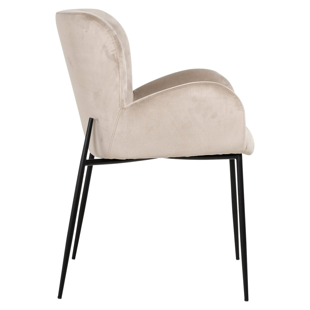 Eetkamerstoel Amber khaki velvet fire retardant