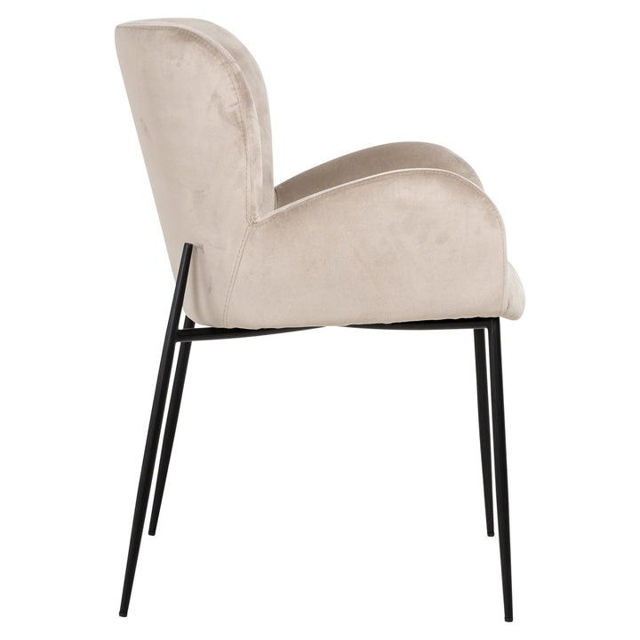 Eetkamerstoel Amber khaki velvet fire retardant