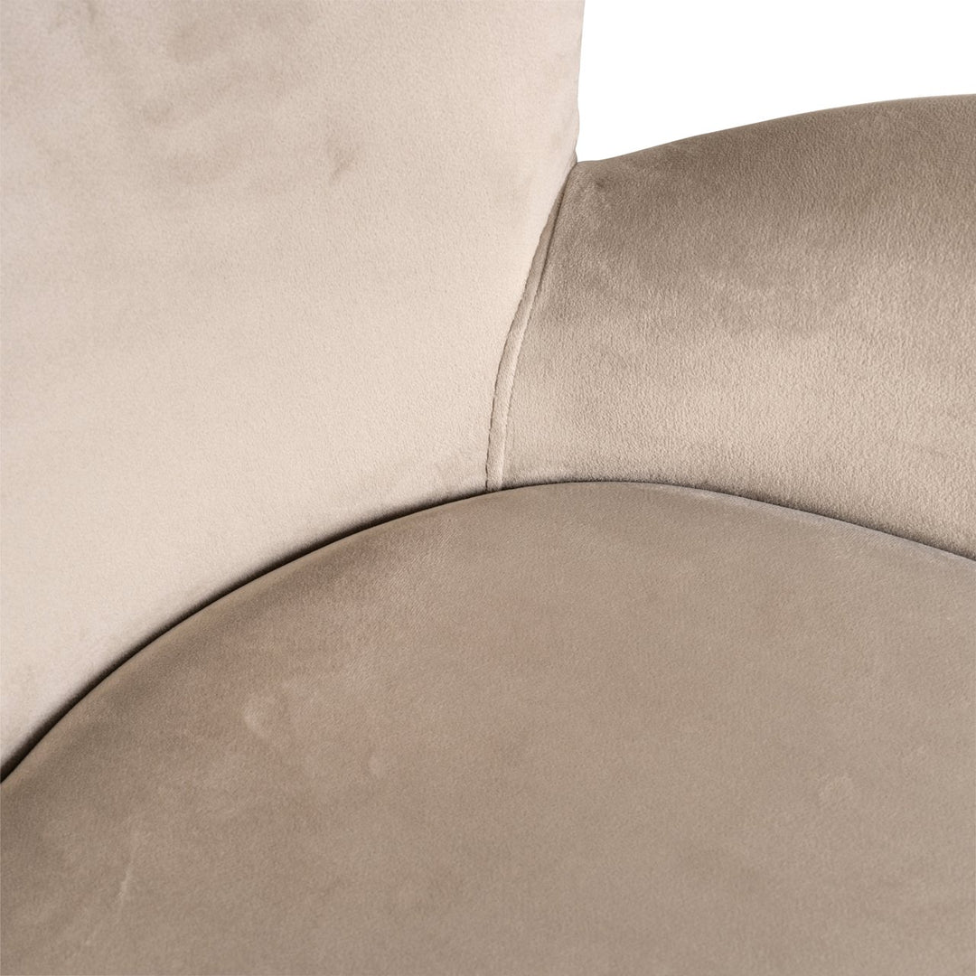 Eetkamerstoel Amber khaki velvet fire retardant