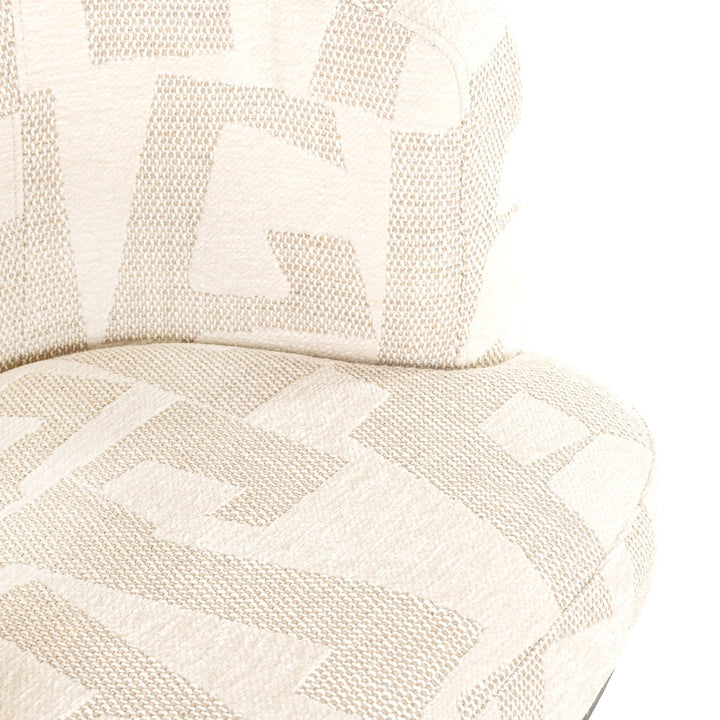 Eetkamerstoel Cheyenne beige graffic swivel