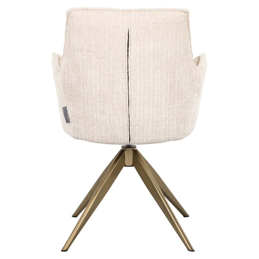Eetkamerstoel Dakota niagara beige swivel with arm