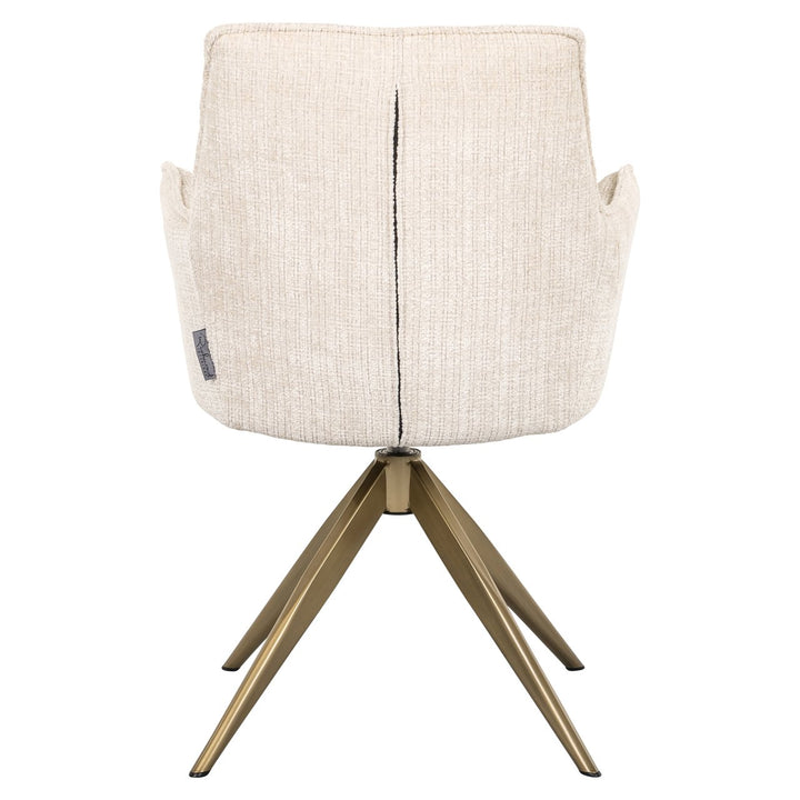 Eetkamerstoel Dakota niagara beige swivel with arm