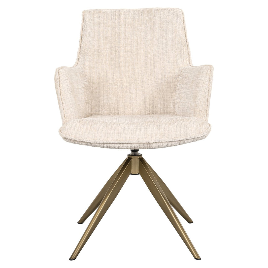 Eetkamerstoel Dakota niagara beige swivel with arm