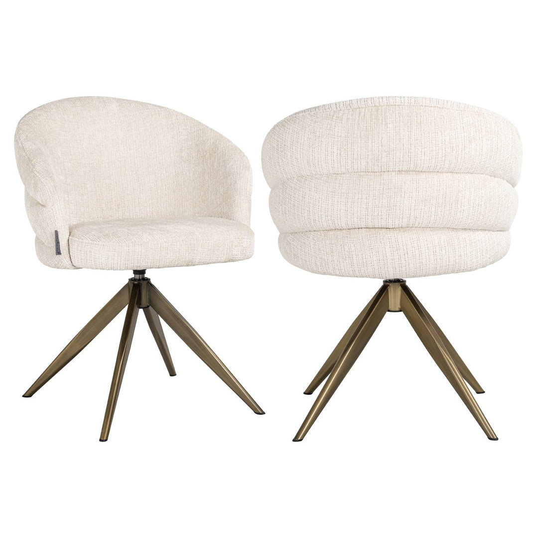 Eetkamerstoel Zendaya niagara beige swivel