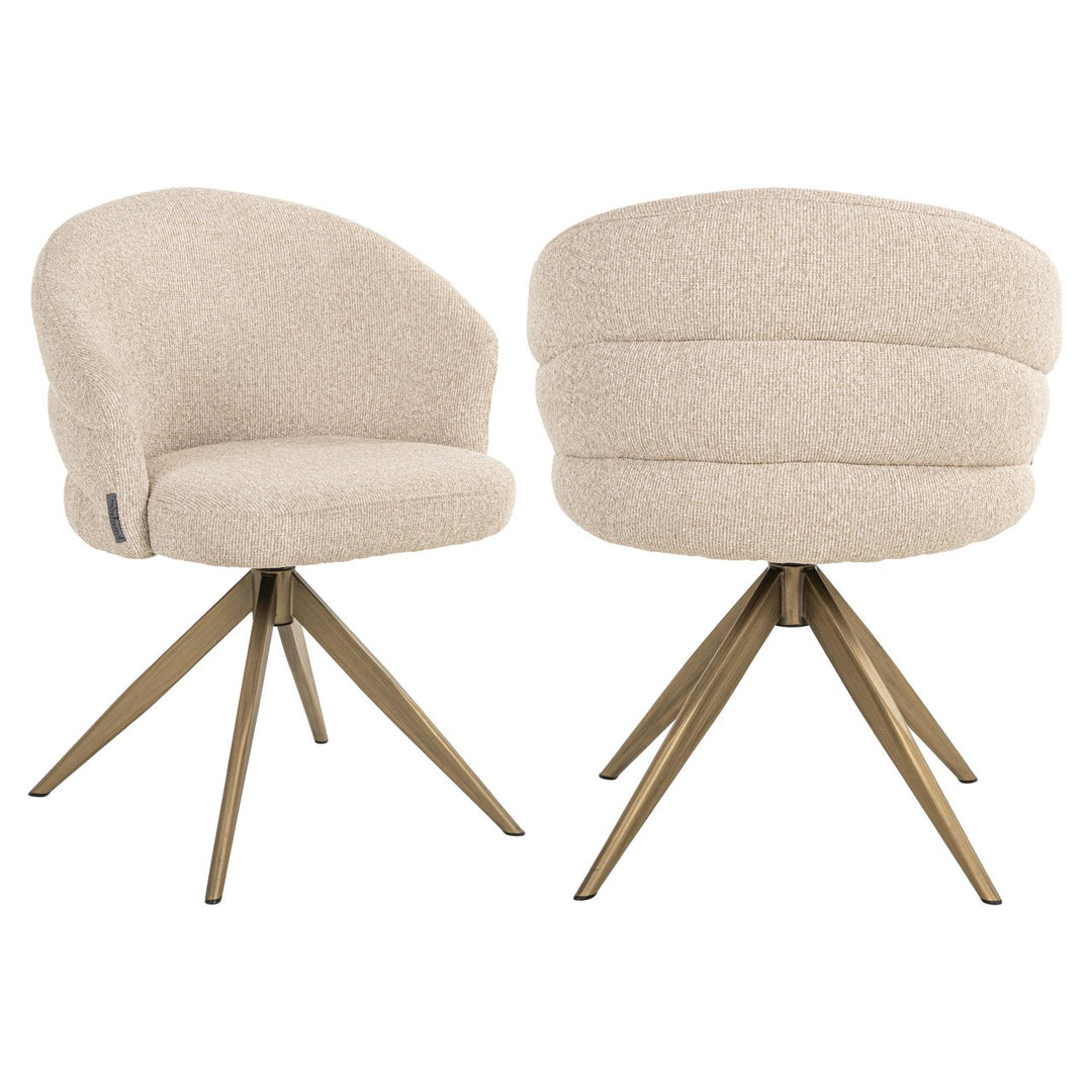 Eetkamerstoel Zendaya biscotti swivel fire retardant