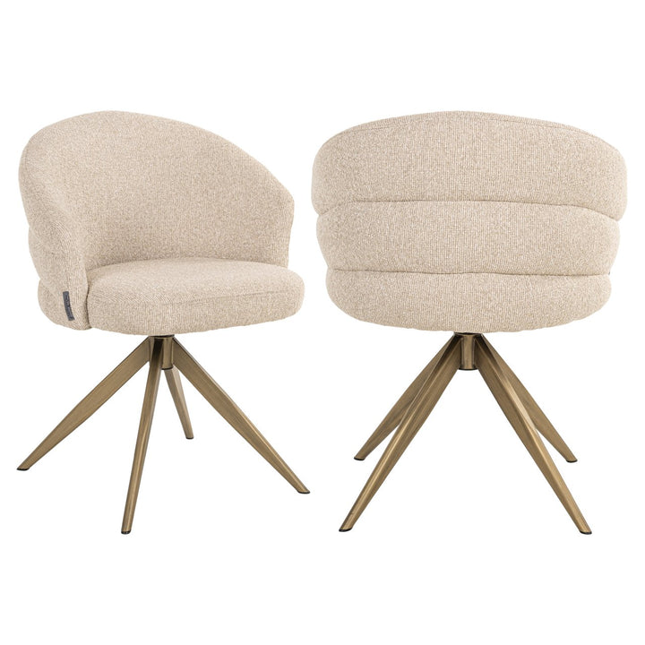 Eetkamerstoel Zendaya biscotti swivel fire retardant