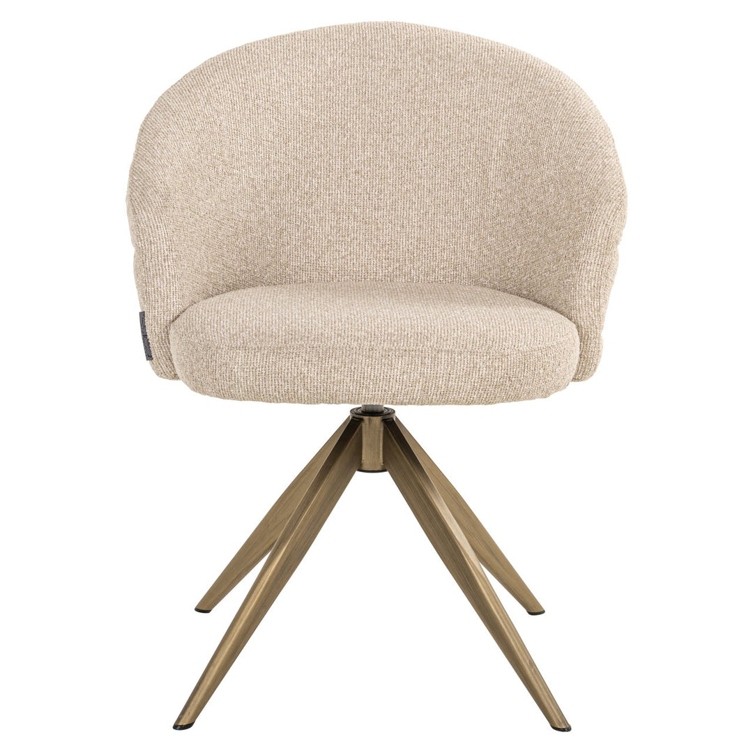 Eetkamerstoel Zendaya biscotti swivel fire retardant