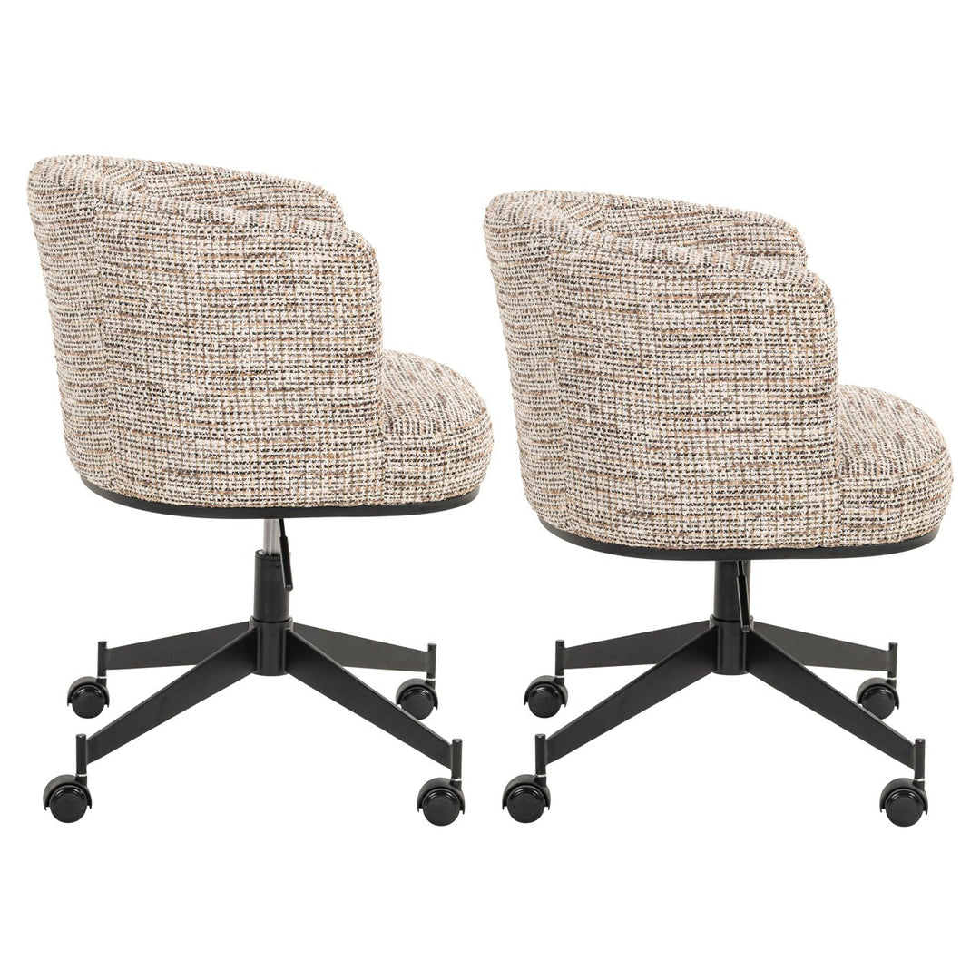 Eetkamerstoel Rochenne trendy nature swivel on wheels