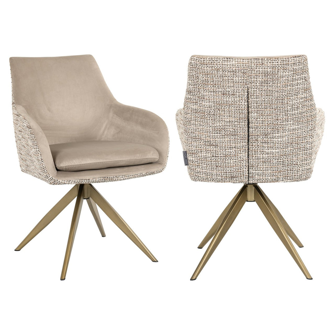 Eetkamerstoel Lisonne trendy nature swivel