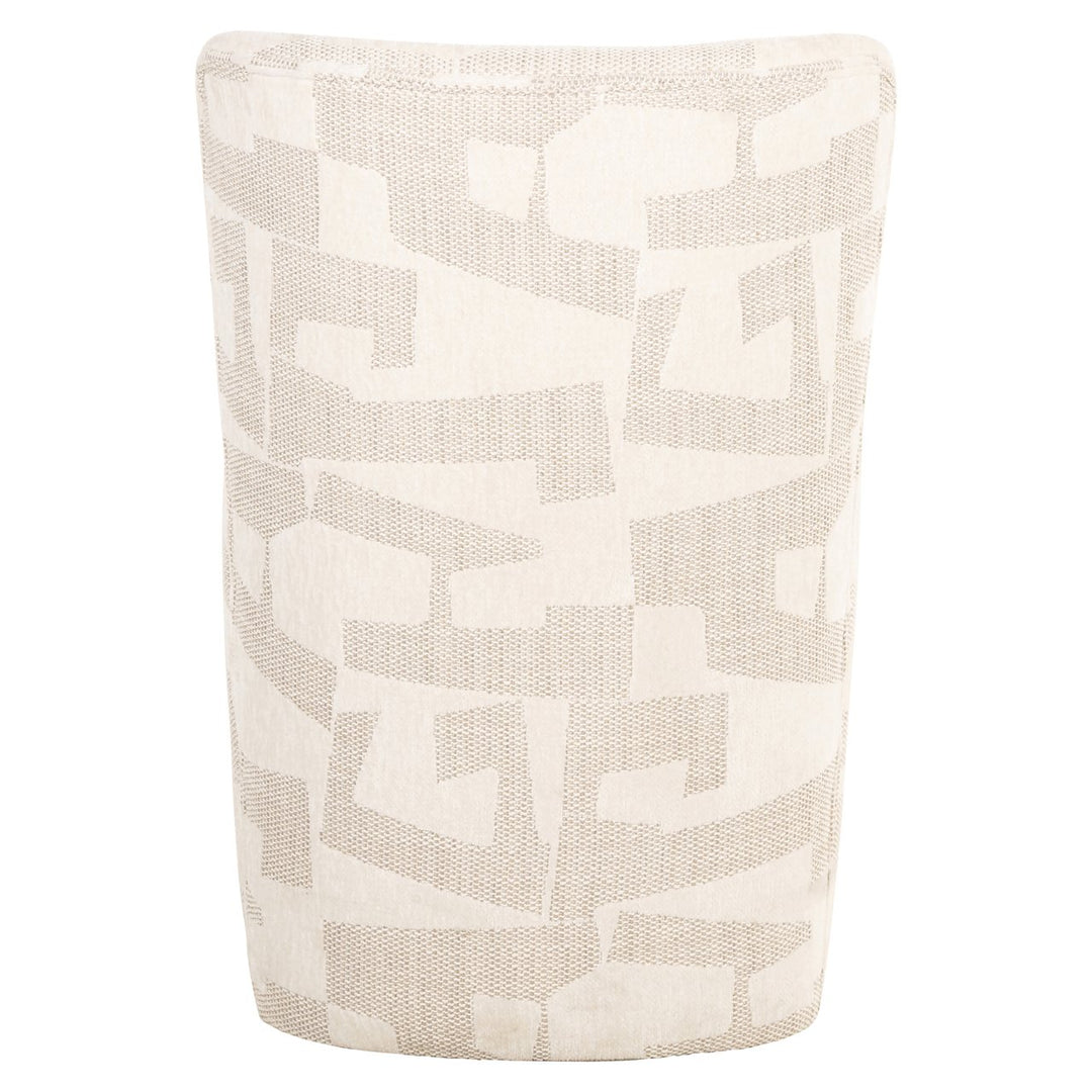Eetkamerstoel Lorain beige graffic on wheels