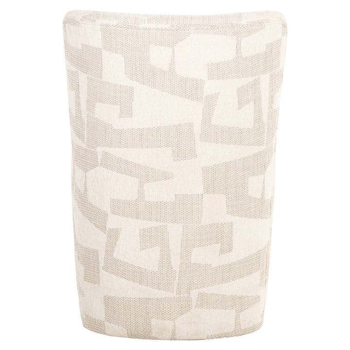 Eetkamerstoel Lorain beige graffic on wheels