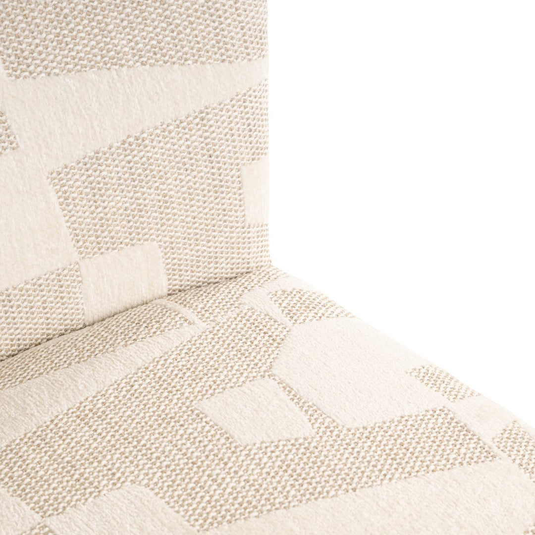 Eetkamerstoel Lorain beige graffic on wheels