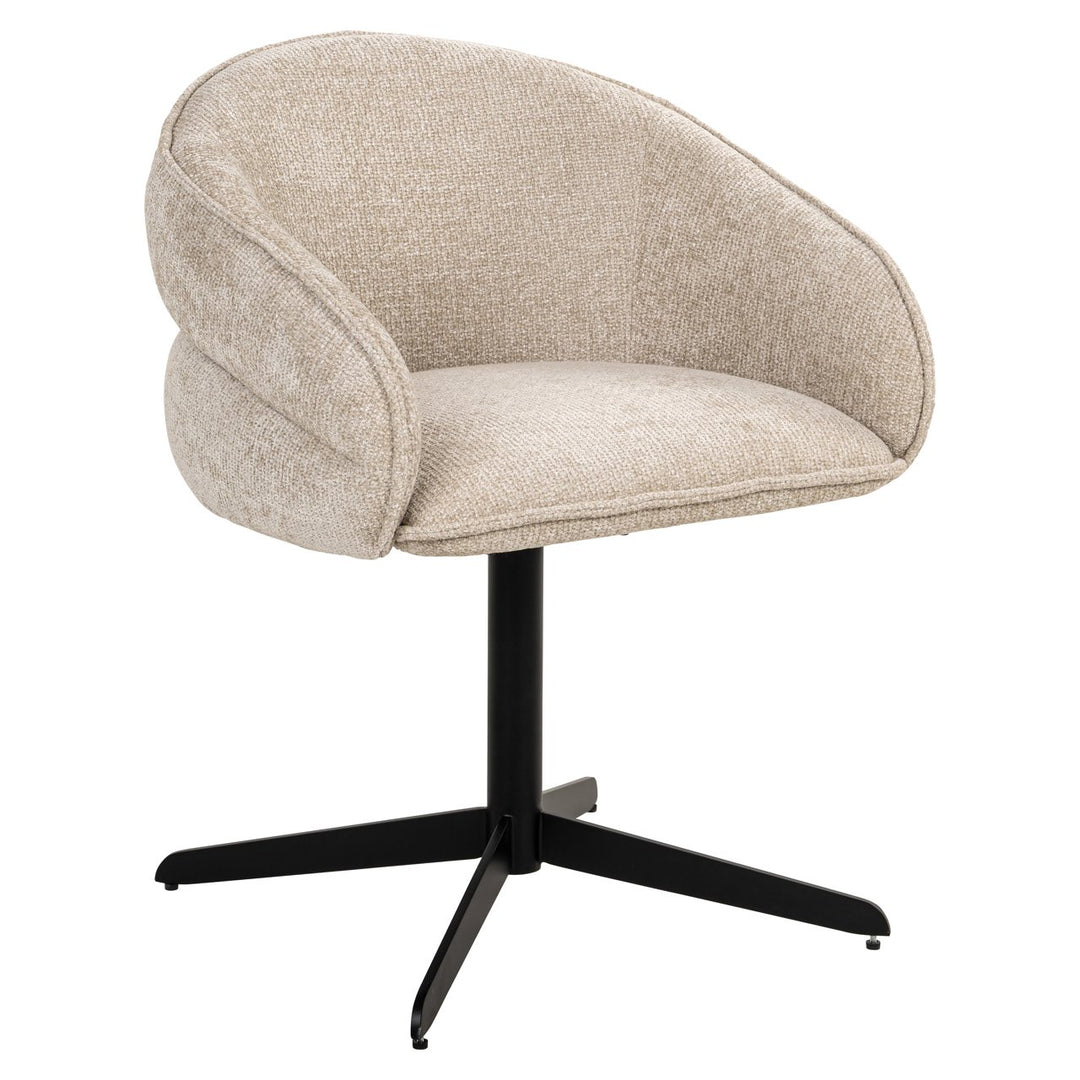 Eetkamerstoel Angelina cream unicorn swivel