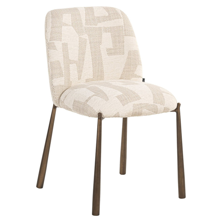 Eetkamerstoel Lana beige graffic (Set of 2)