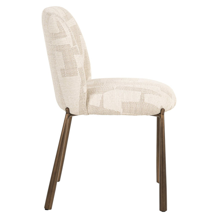 Eetkamerstoel Lana beige graffic (Set of 2)