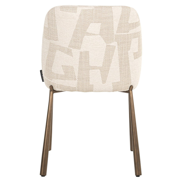 Eetkamerstoel Lana beige graffic (Set of 2)