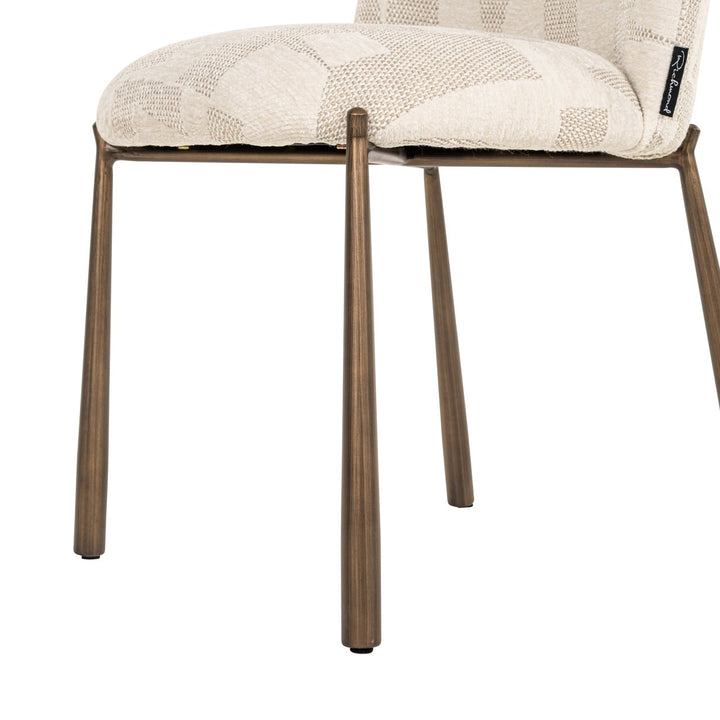 Eetkamerstoel Lana beige graffic (Set of 2)