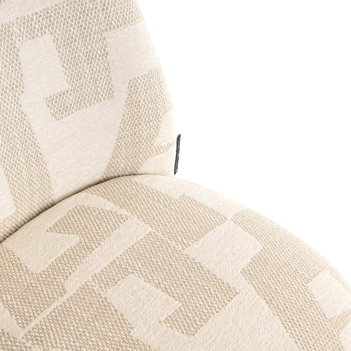 Eetkamerstoel Lana beige graffic (Set of 2)