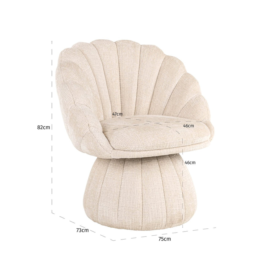 Lounge stoel Blossom niagara beige