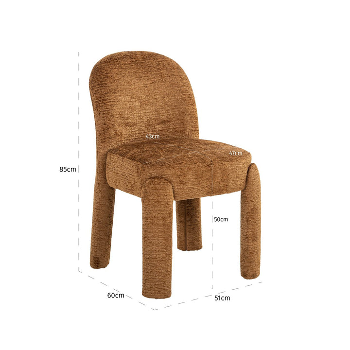 Eetkamerstoel Brandi cognac fusion (Set of 2)