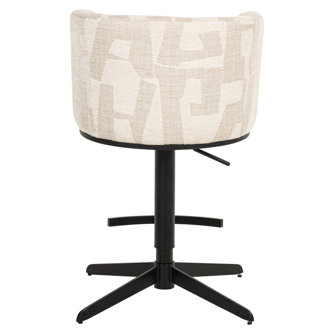 Barstoel Cheyenne beige graffic swivel