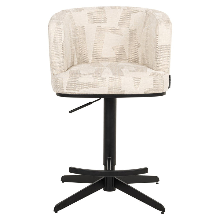 Barstoel Cheyenne beige graffic swivel