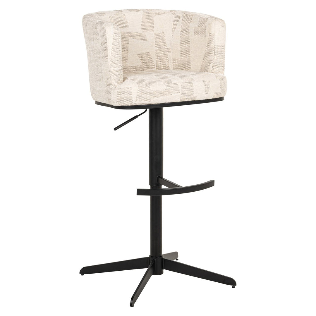 Barstoel Cheyenne beige graffic swivel