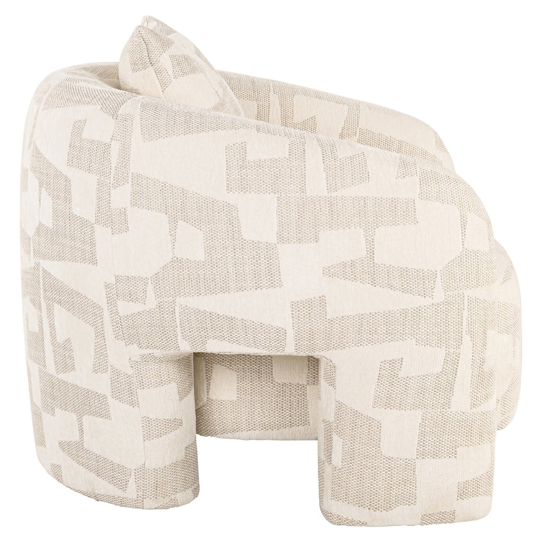 Lounge stoel Tuscany beige graffic
