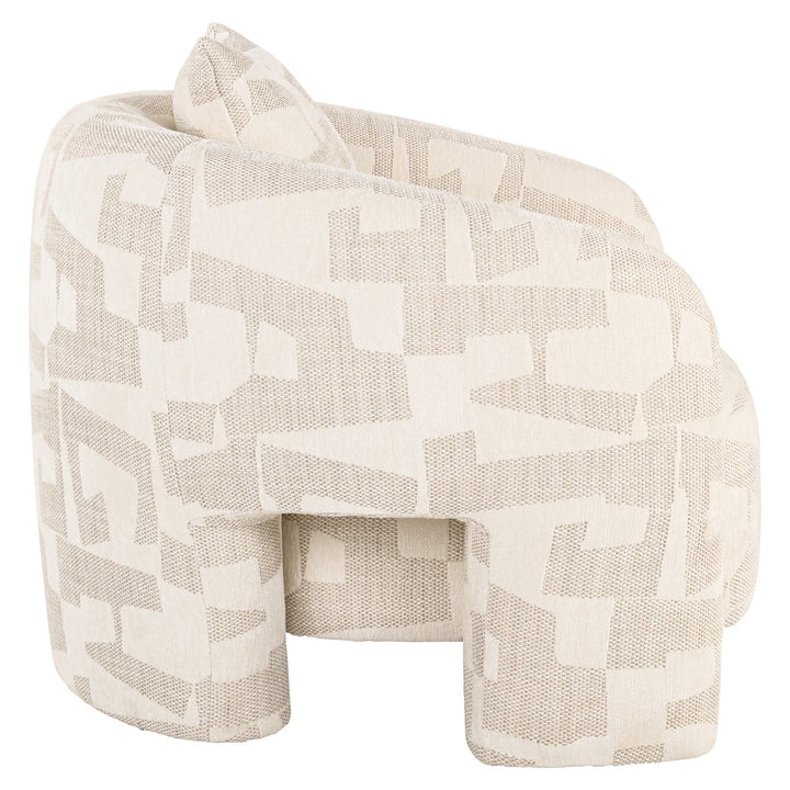 Lounge stoel Tuscany beige graffic