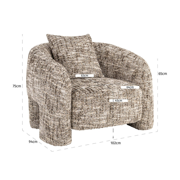 Lounge stoel Tuscany brown omara